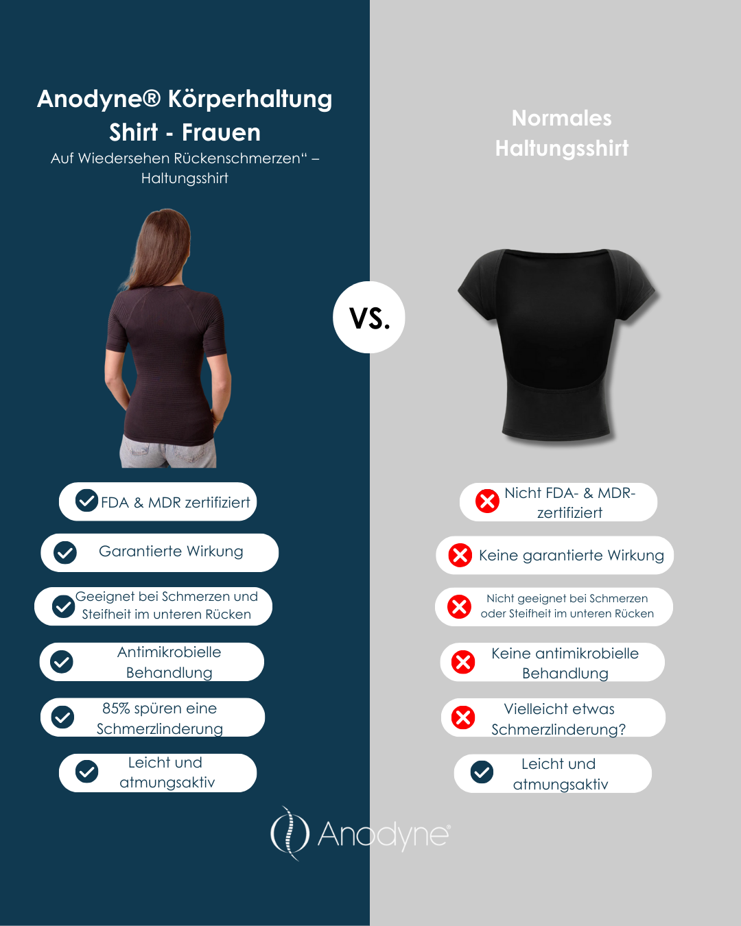 Anodyne® Körperhaltung Shirt - Frauen