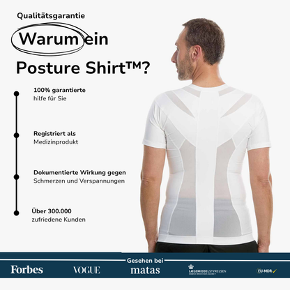 Men's Posture Shirt™ Zipper - Weiß